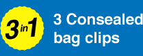 3 concealed bag clips